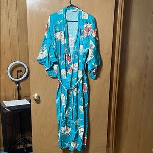 Floral Blue Kimono